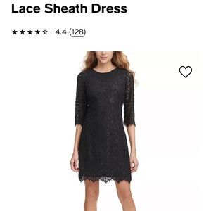 Black Lave Sheath Dress—size 12